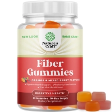High Fiber Prebiotic Gummies for Adults with Chicory Root - Immunity & Digestive Support - Non GMO Vegan Halal - 30 Count