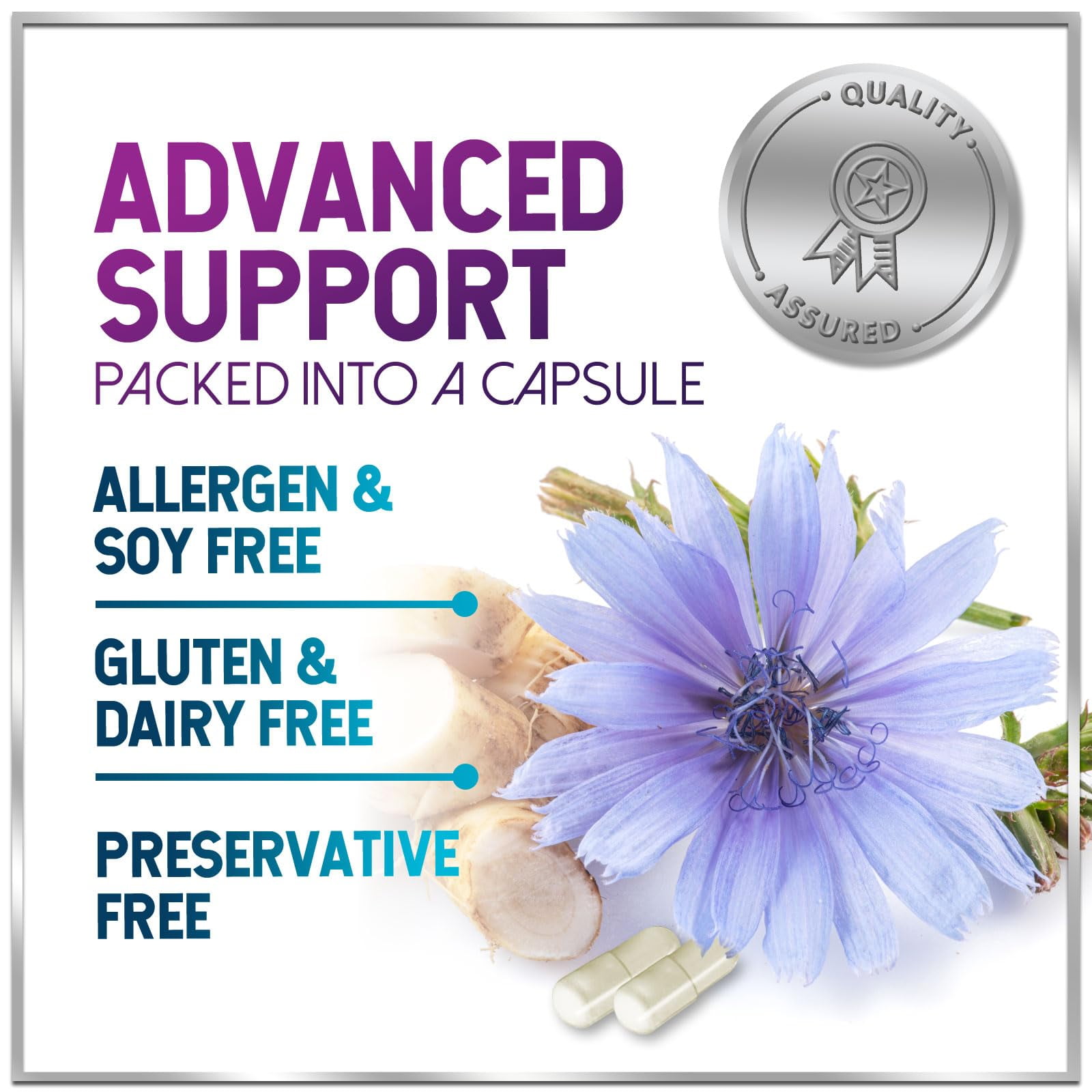 Akkermansia Probiotic Inulin Fiber Supplement 2 Billion AFU for GLP-1, Digestive Health, Immune Support 120 Capsules