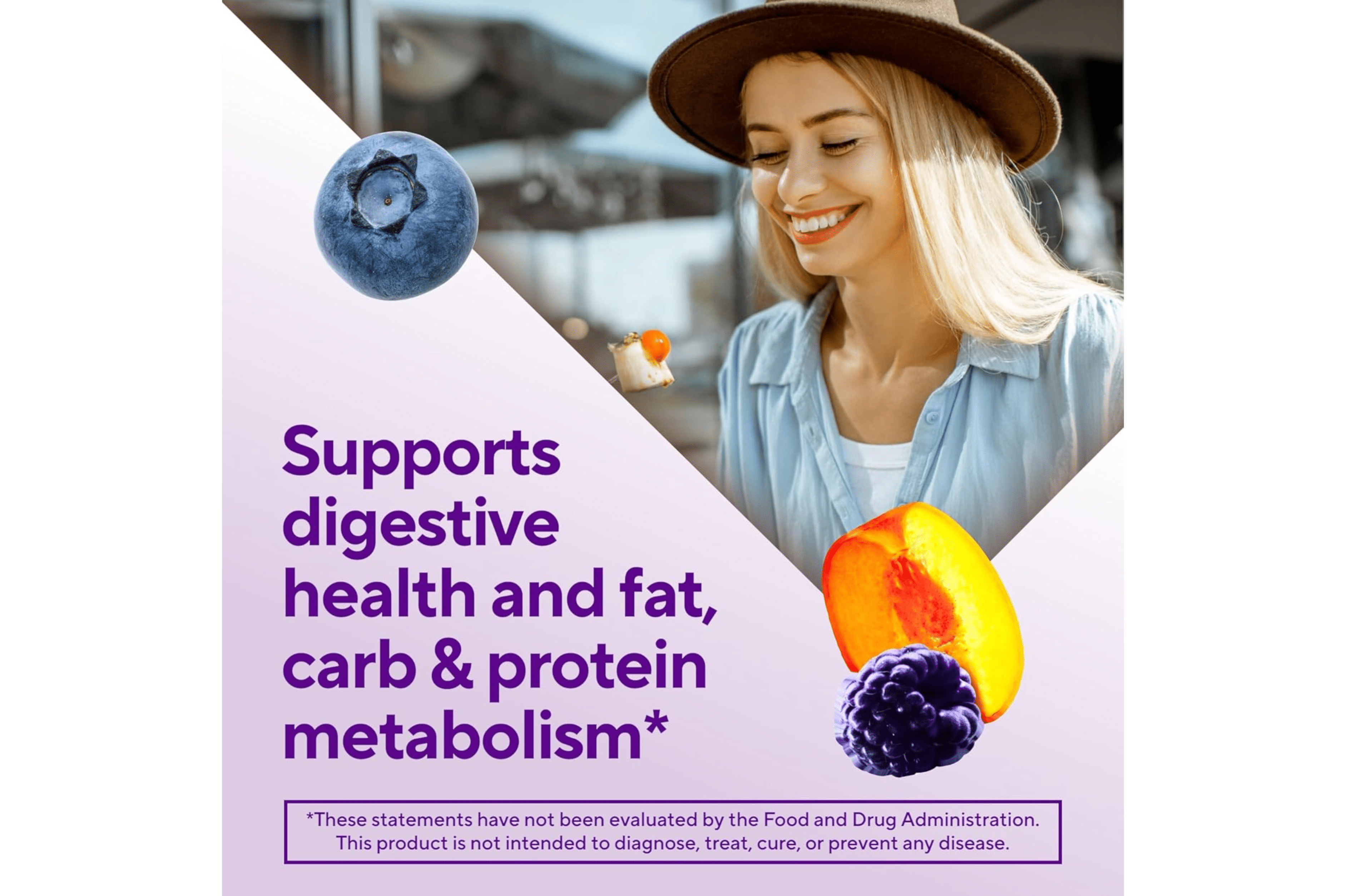 VITAFUSION FIBER WELL FIT FIBER B VITAMIN SUGAR FREE GUMMIES PEACH BERRY 90 CT