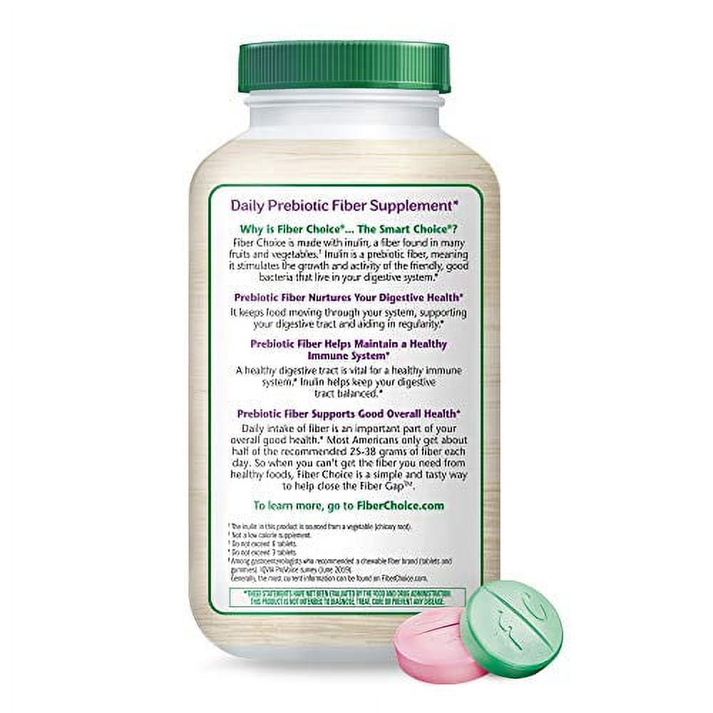 Fiber Choice Prebiotic Fiber Chewable Tablets Assorted Fruit 90 Count Pack of 1
