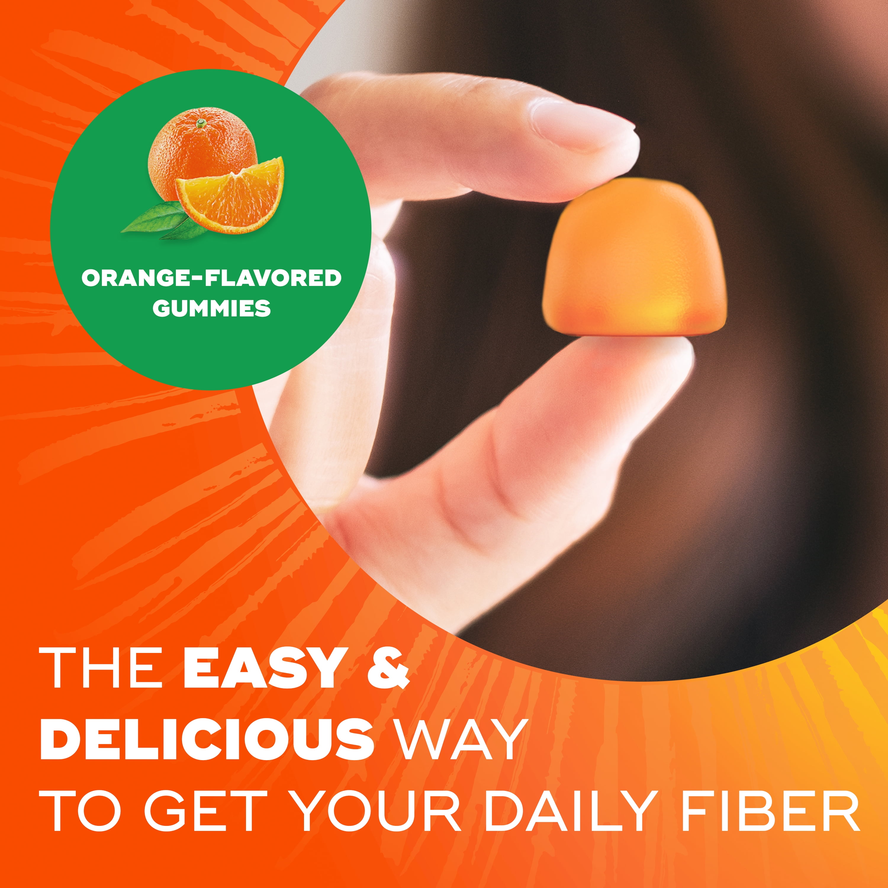 Metamucil Sugar Free Fiber Gummies Orange 105 Count for Daily Digestive Health