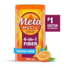 Metamucil Orange Sugar Free Fiber Powder 180 Servings for Digestive Health