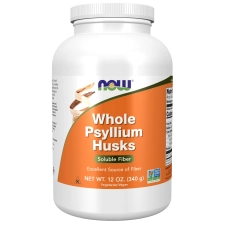 Now Whole Psyllium Husks Non-GMO Project Verified Soluble Fiber 12-Ounce Supplement