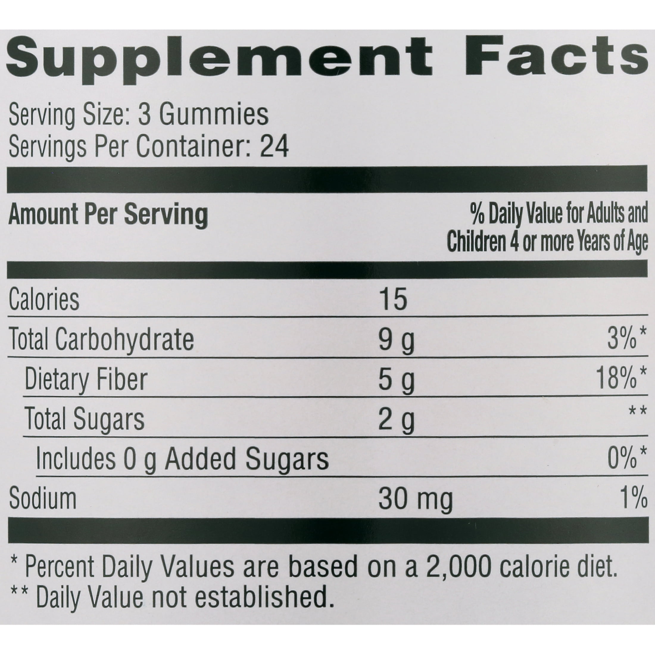 Equate Daily Fiber Gummies 5mg 72 Count for Digestive Health