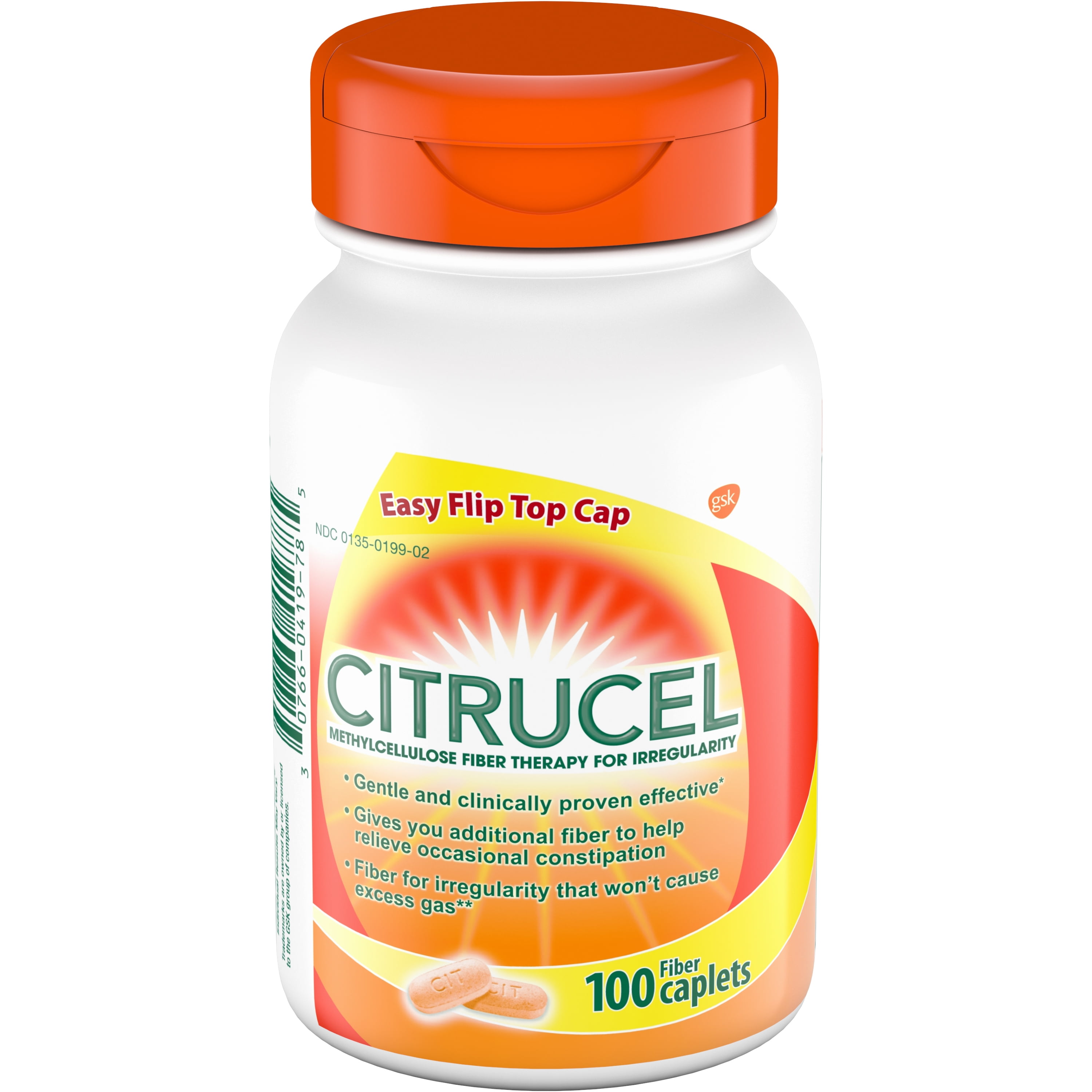 Citrucel Caplets Fiber Therapy Occasional Constipation Relief Unflavored 100 Count
