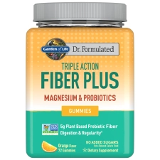 Garden of Life Dr. Formulated Fiber Plus Gummies with Magnesium Probiotics 72 ct for Digestive Gut Heart Health Constipation Relief Stress Support, amerikasepetim