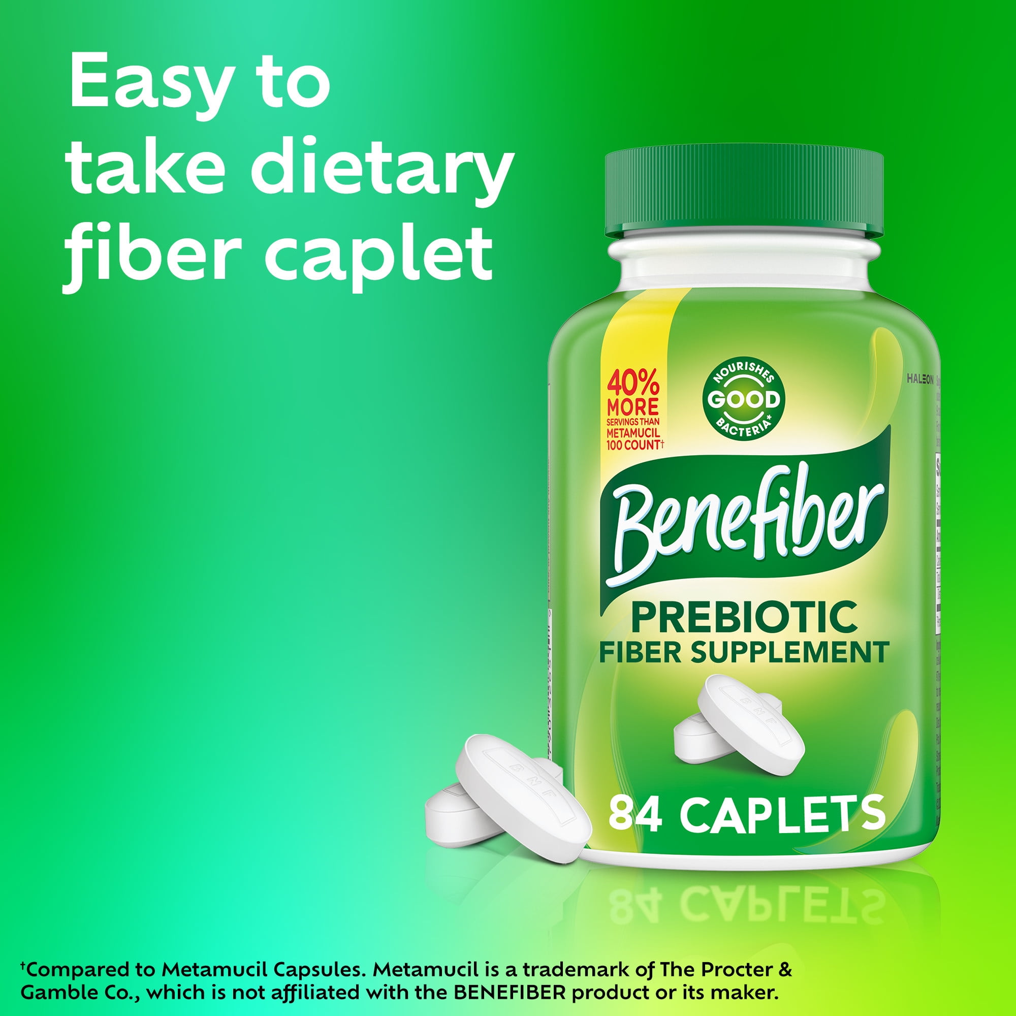 Benefiber 84 Count Prebiotic Fiber Supplement Caplets for Digestive Health