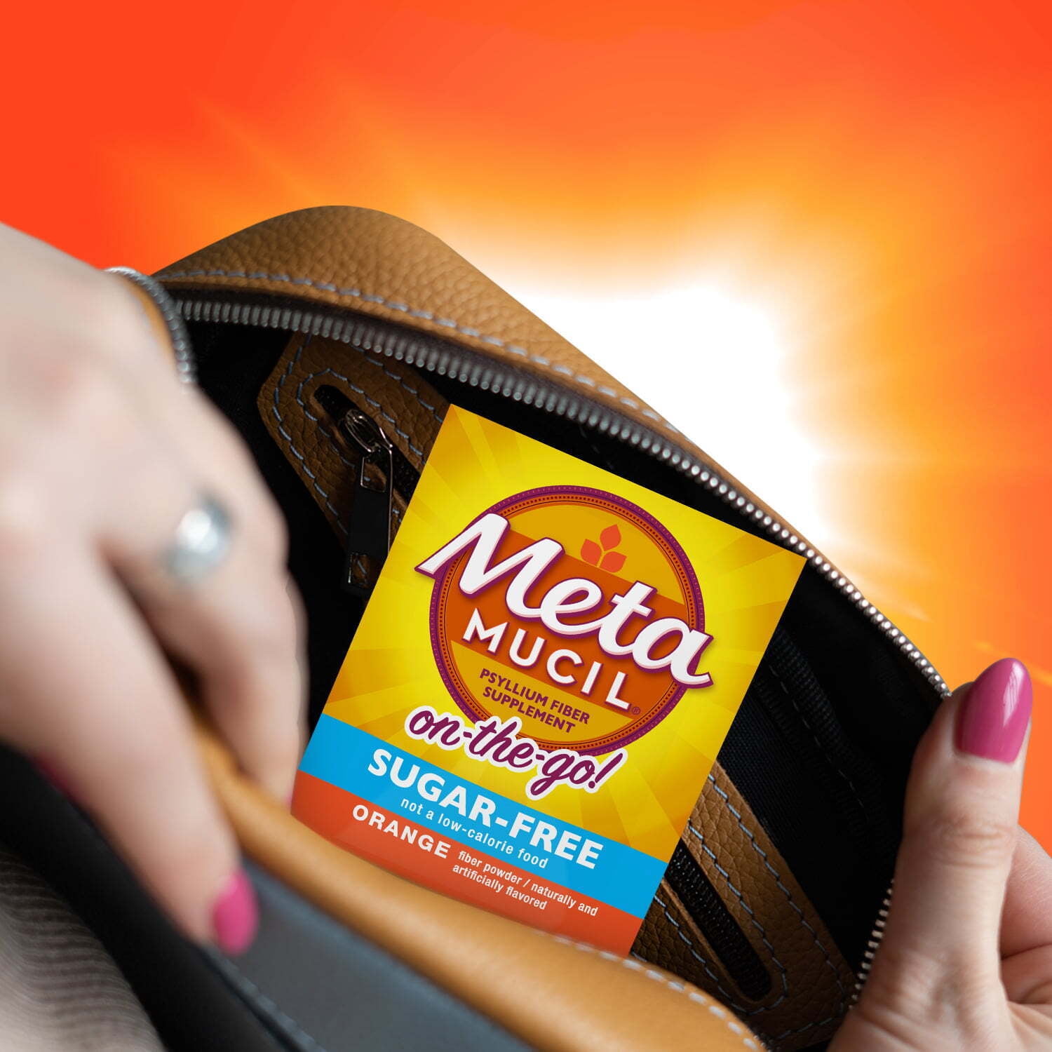 Metamucil Fiber Supplement Fiber Powder for Digestive Health Sugar Free Orange 30 Servings