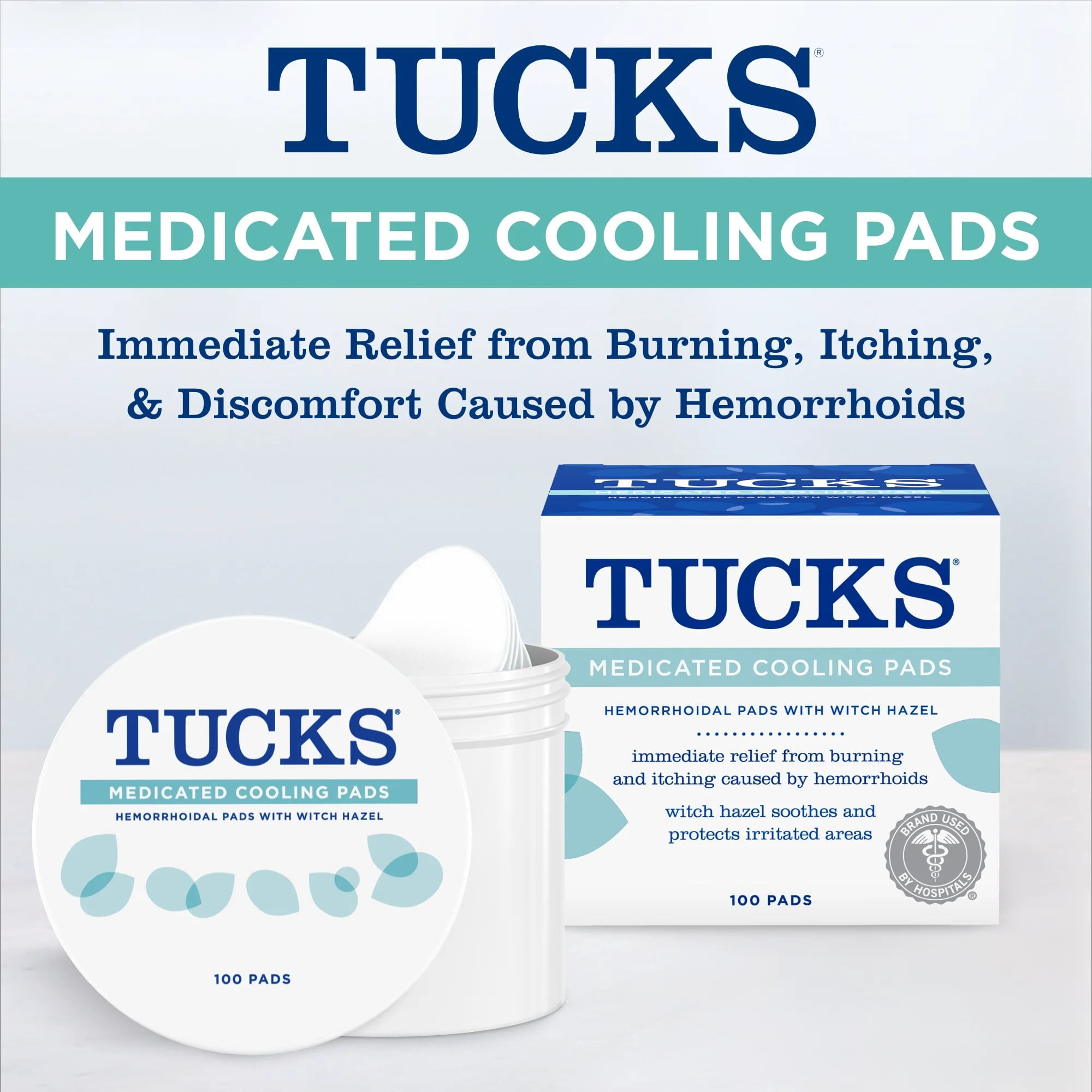 Tucks Hemorrhoid Relief Pads 100 Count - Medicated Cooling Formula