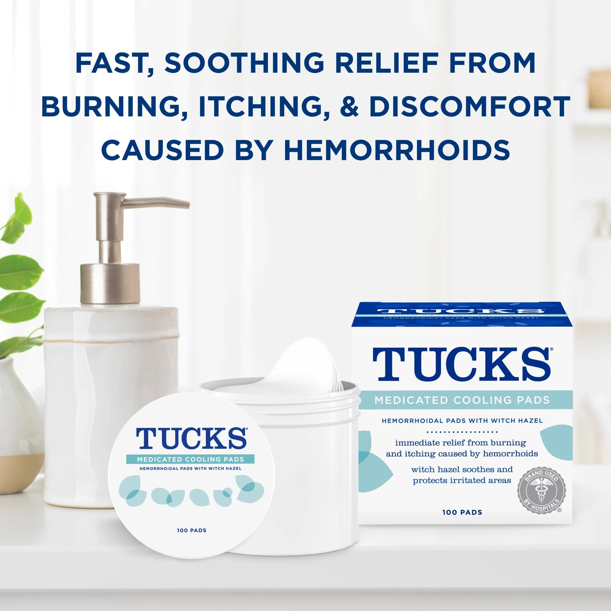 Tucks Hemorrhoid Relief Pads 100 Count - Medicated Cooling Formula