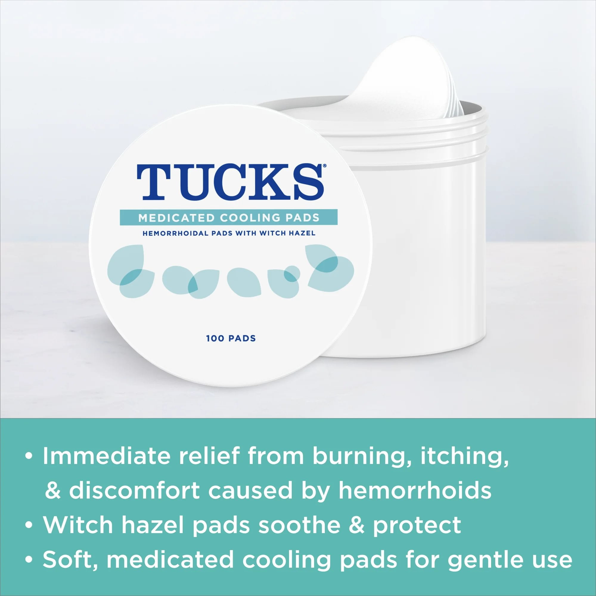 Tucks Hemorrhoid Relief Pads 100 Count - Medicated Cooling Formula