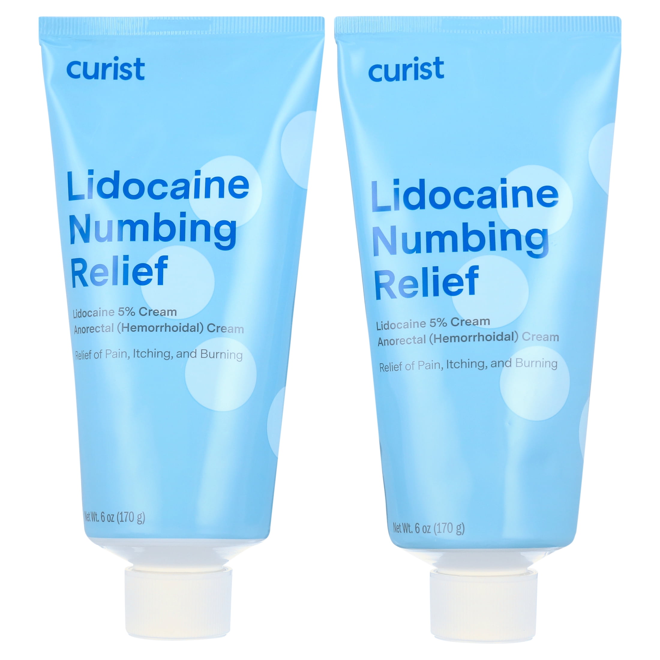 Curist Lidocaine 5% Pain Relief Numbing Cream 12 oz 2 Pack