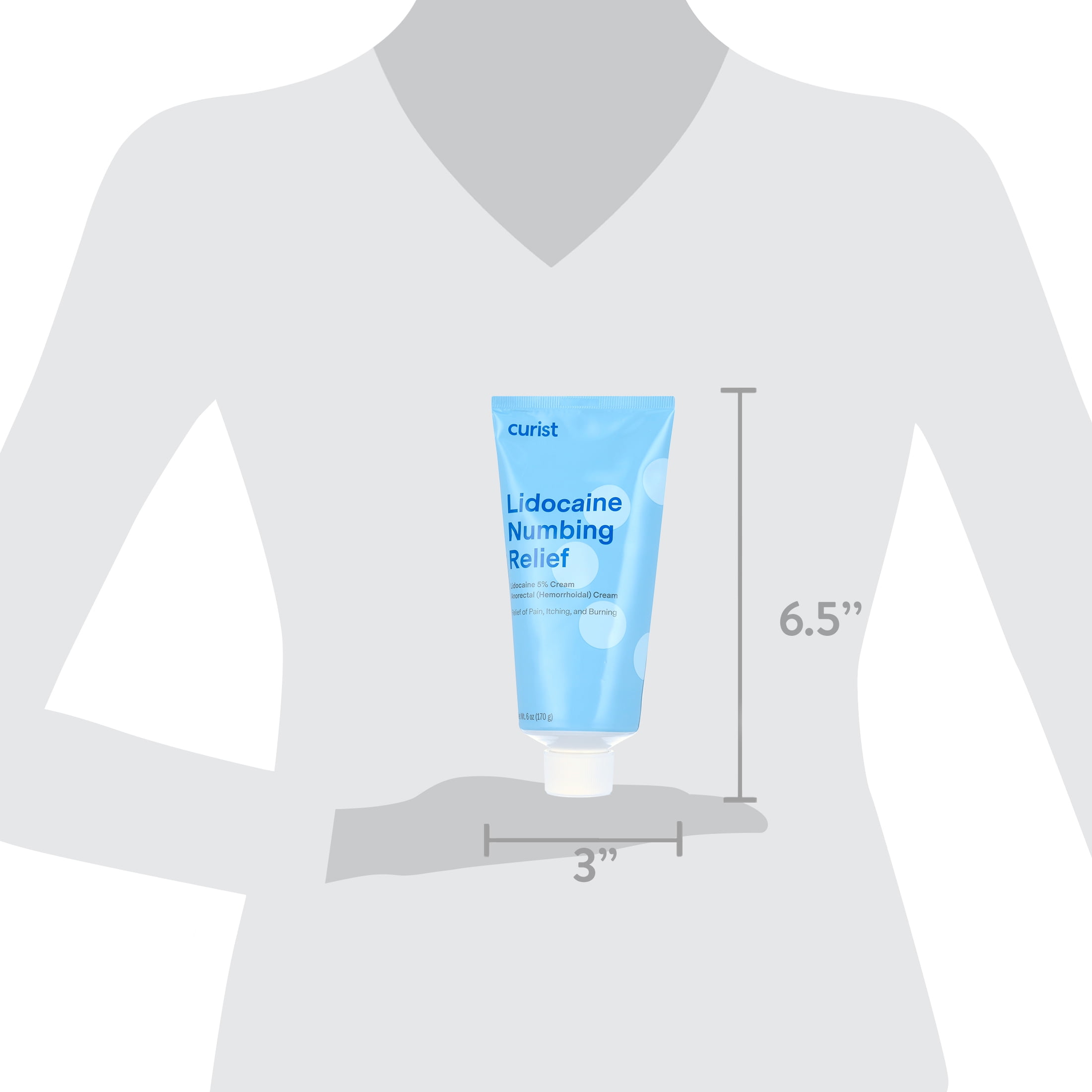 Curist Lidocaine 5% Pain Relief Numbing Cream 12 oz 2 Pack