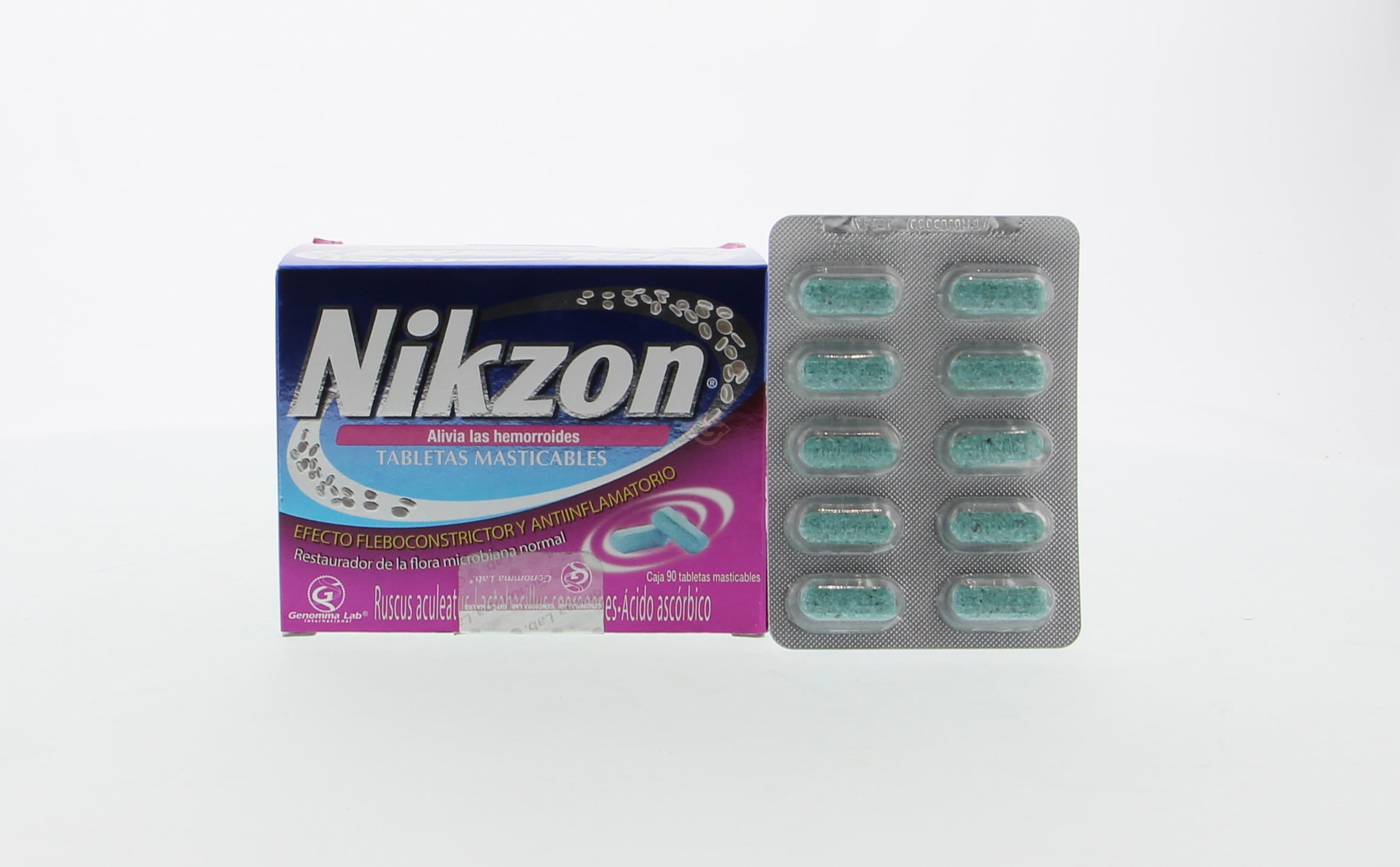 Nikzon 90 Chewable Tabs Hemorrhoid Anti Inflammatory Hemorroides Treatment