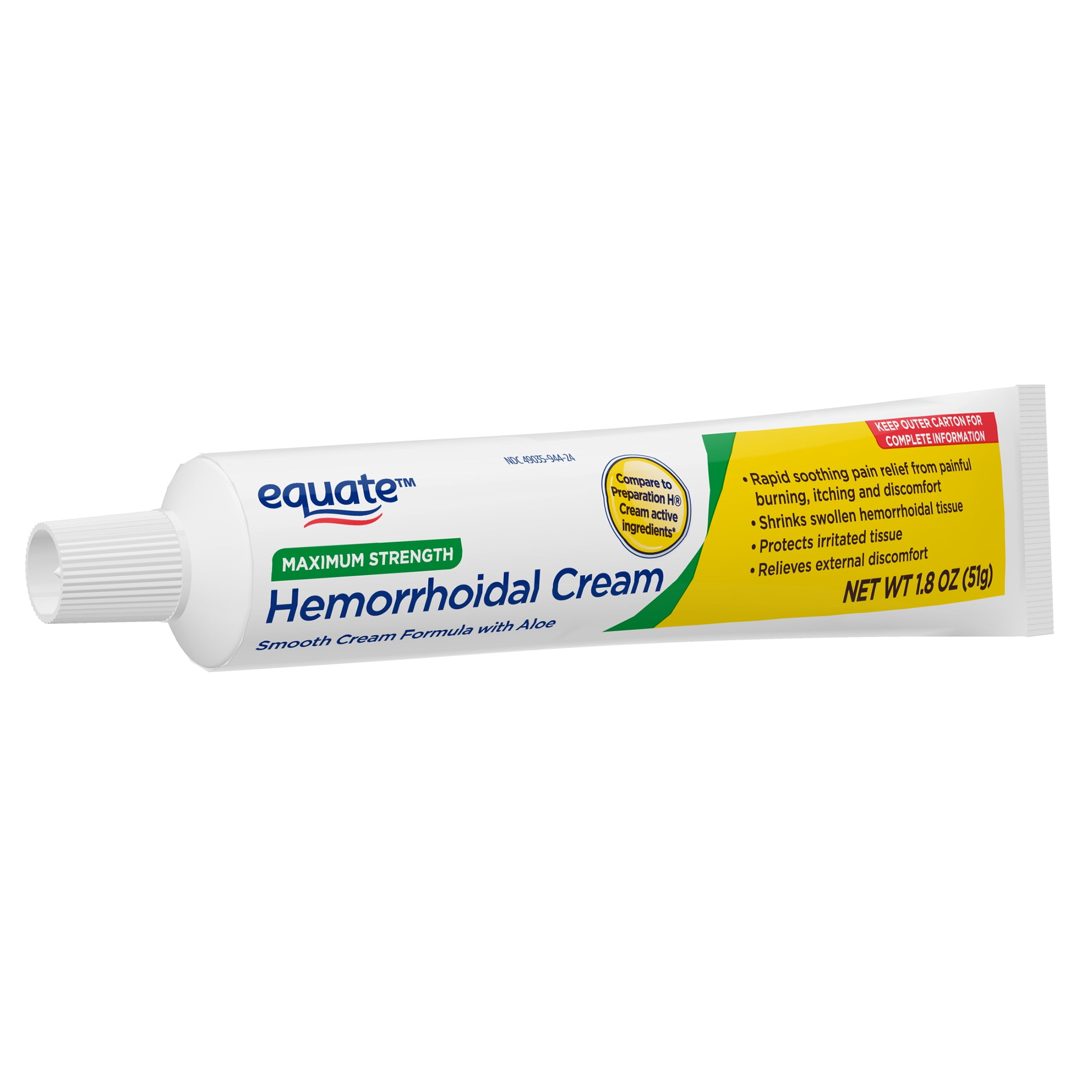 Equate Hemorrhoidal Cream Maximum Strength Pain Relief 1.8 oz