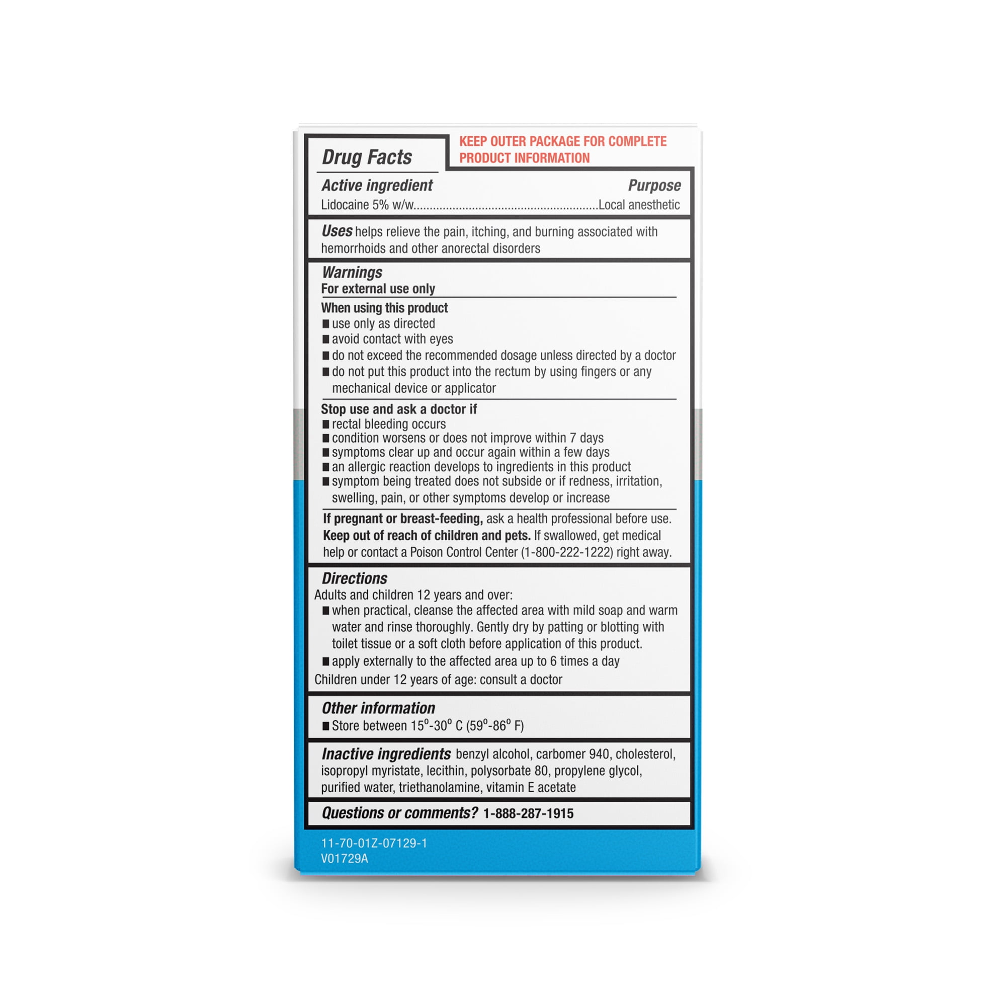 Equate Hemorrhoid Relief Cream 5% Lidocaine Topical Ointment for Quick Relief