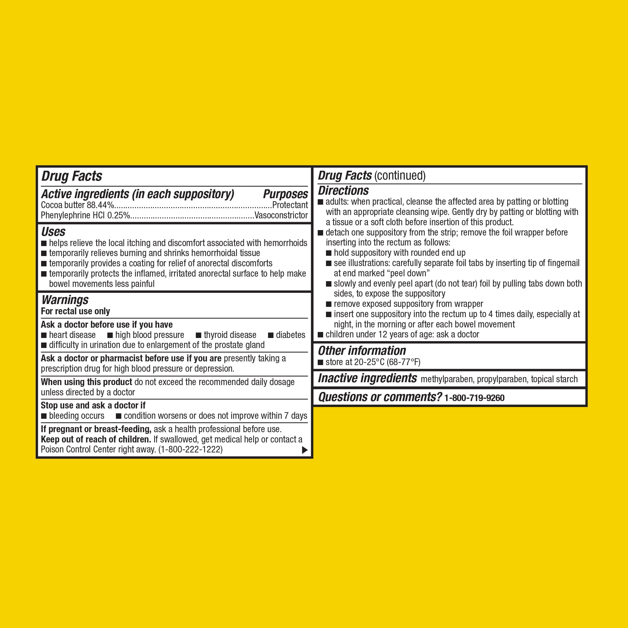 Equate Hemorrhoidal Suppositories for Hemorrhoid Relief 24 Count