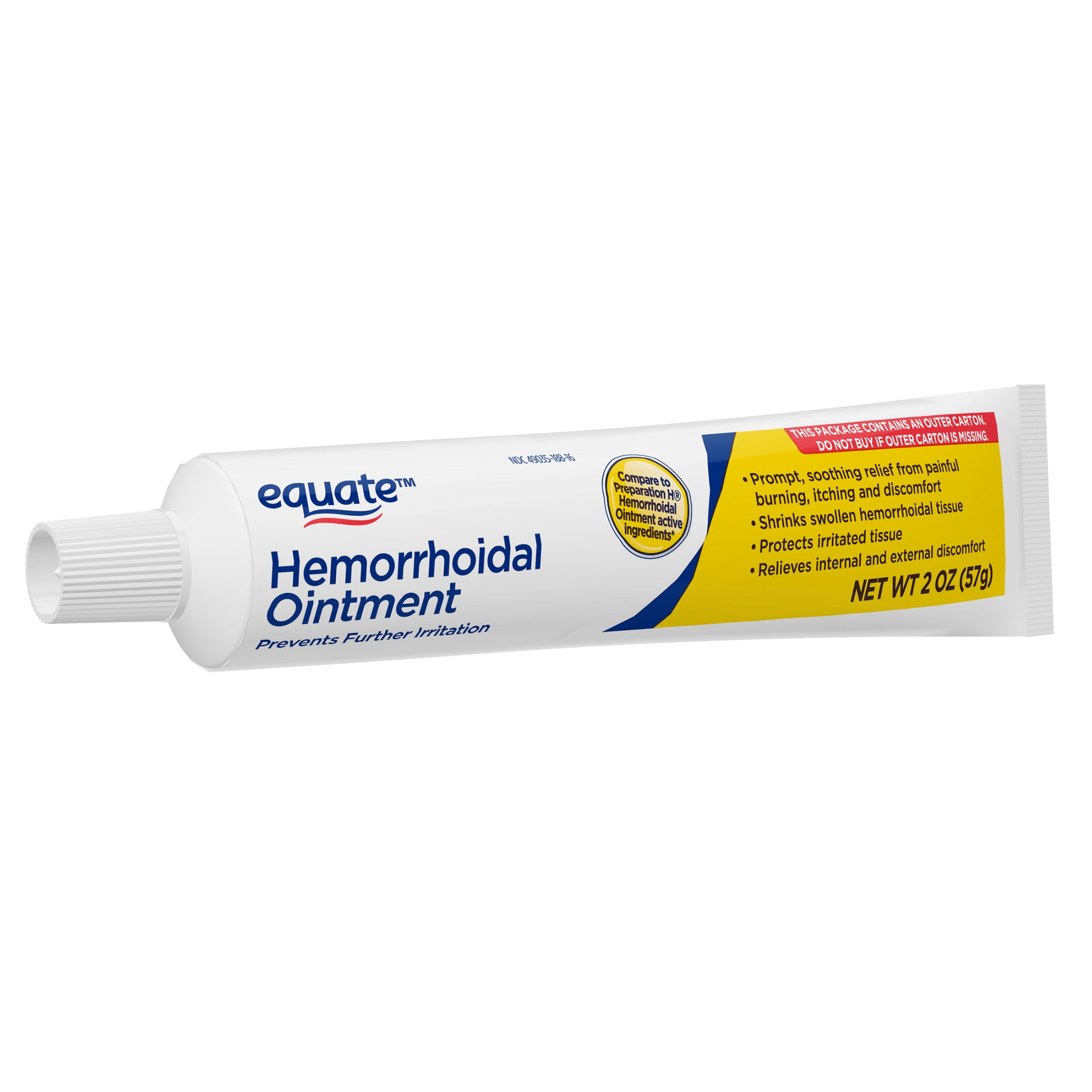 Equate Hemorrhoidal Ointment for Burning Itching Discomfort 2oz