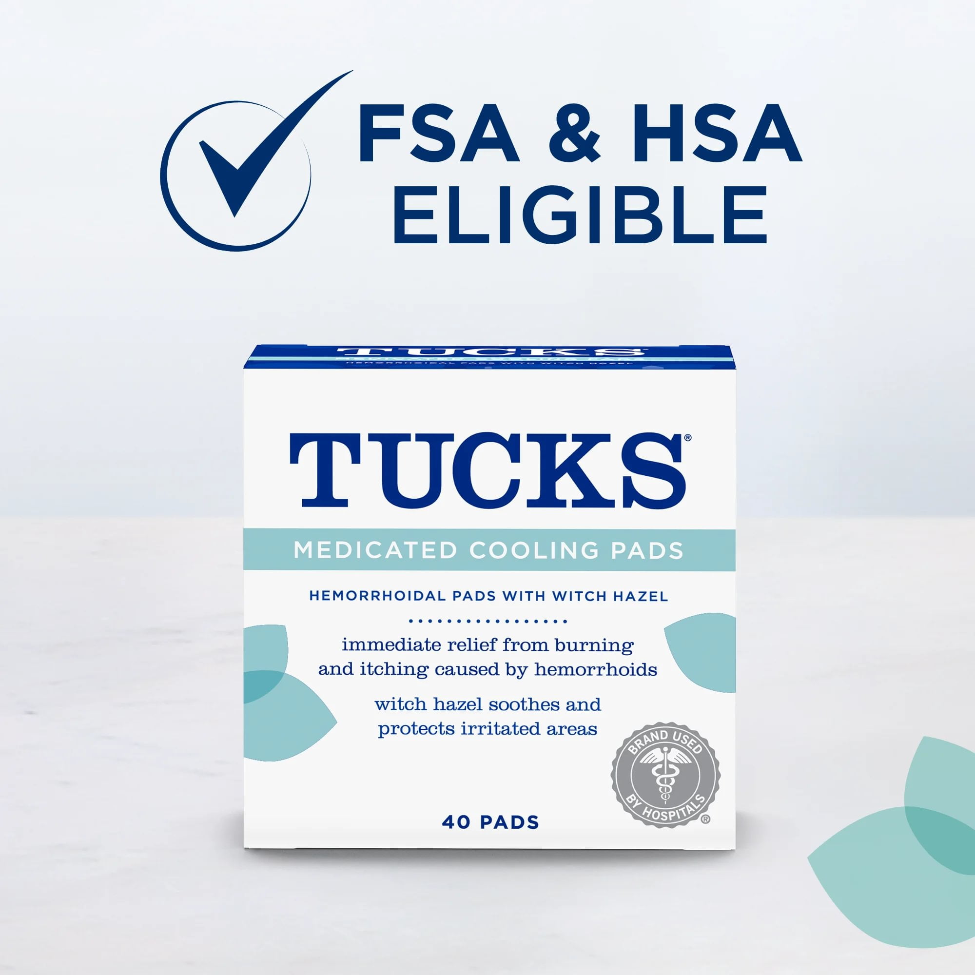 Tucks Hemorrhoid Relief Pads with Cooling Medicated Formula, 40 Count