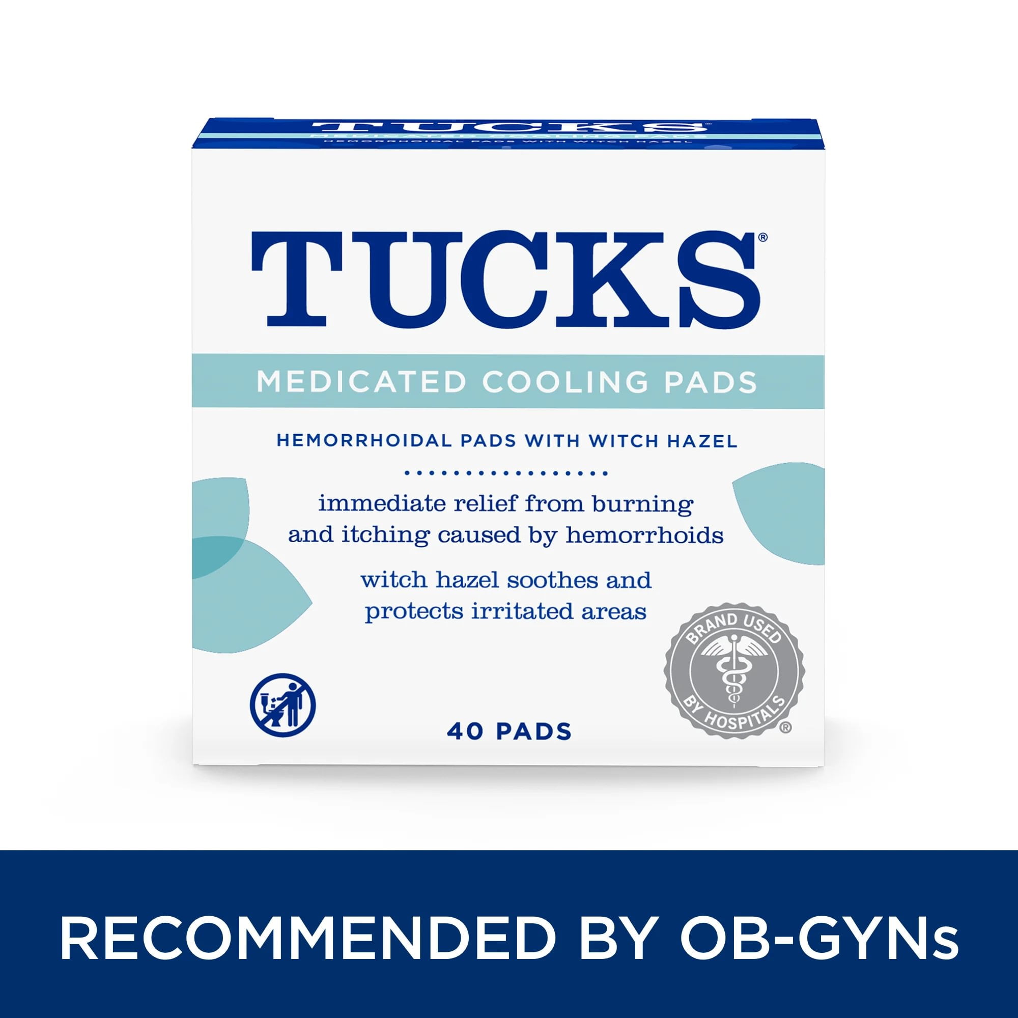 Tucks Hemorrhoid Relief Pads with Cooling Medicated Formula, 40 Count