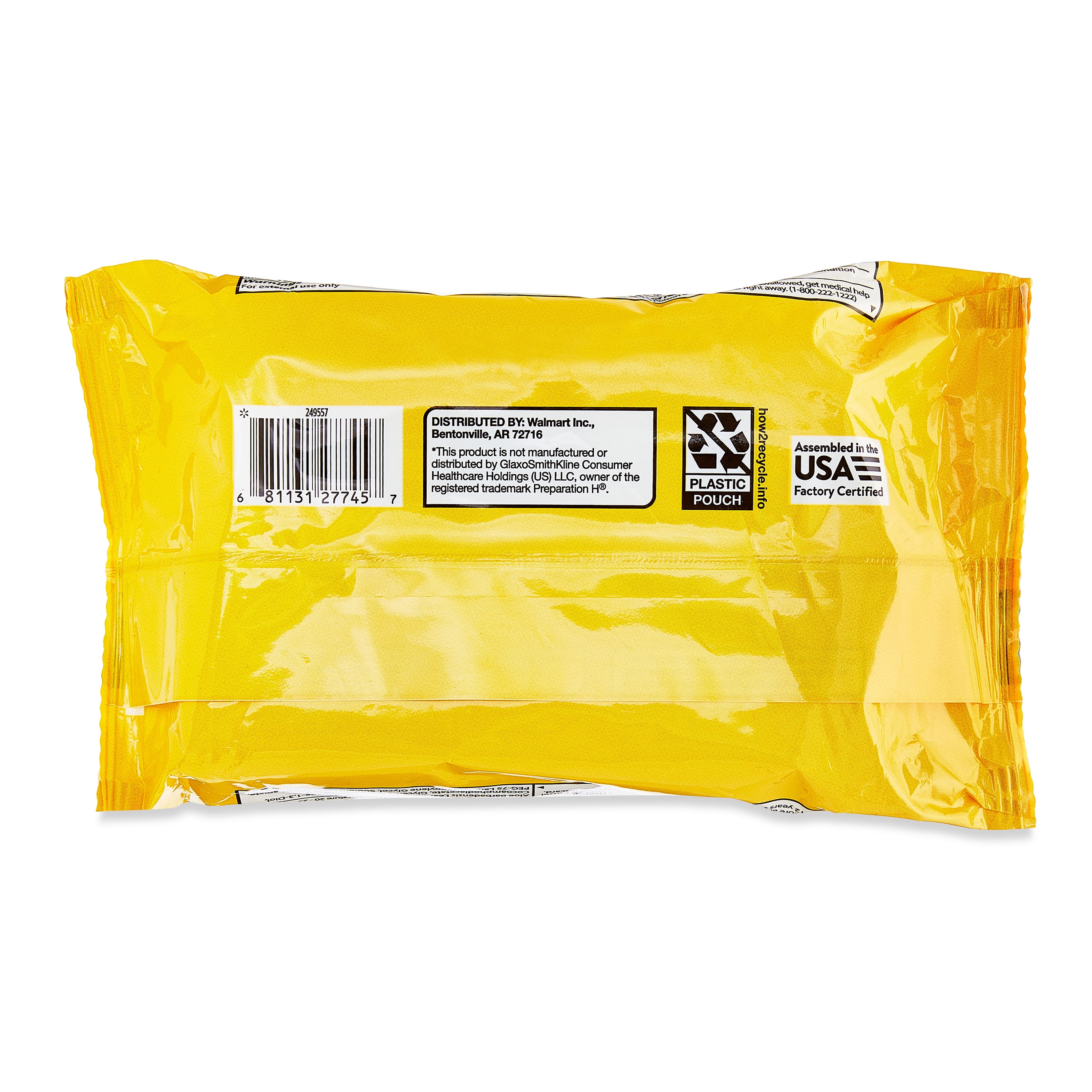 Equate Witch Hazel Hemorrhoidal Medicated Wipes 48 Count Flushable