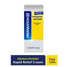 Preparation H Rapid Relief Hemorrhoid Cream Lidocaine 1 Oz Tube - Exclusive