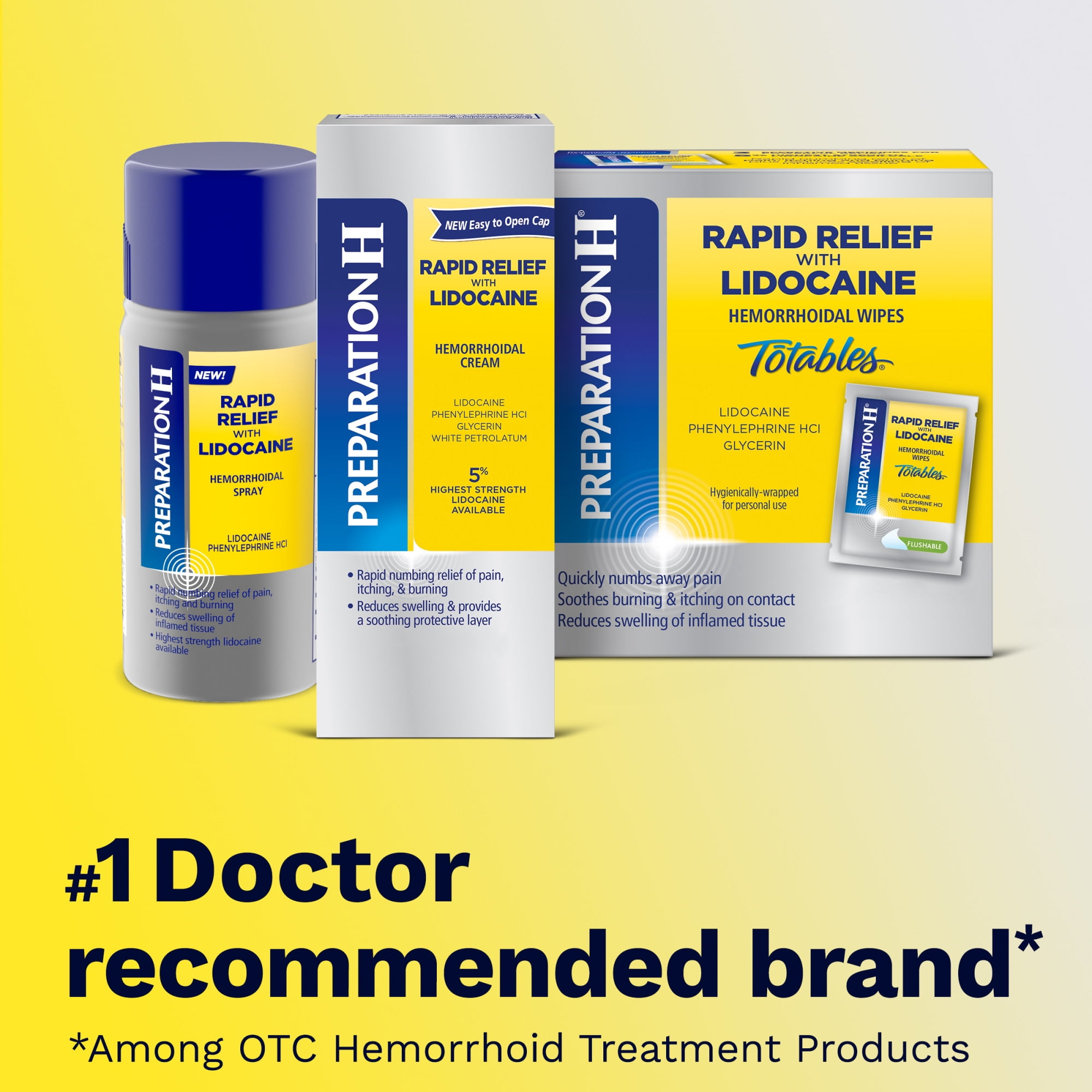 Preparation H Rapid Relief Hemorrhoid Cream Lidocaine 1 Oz Tube - Exclusive