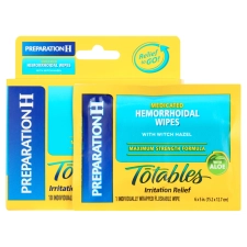 Preparation H Totables Hemorrhoid Wipes Witch Hazel 10 Count