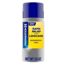 Preparation H Rapid Relief Hemorrhoidal Spray With Lidocaine for Itching Burning Pain 3.8 Oz