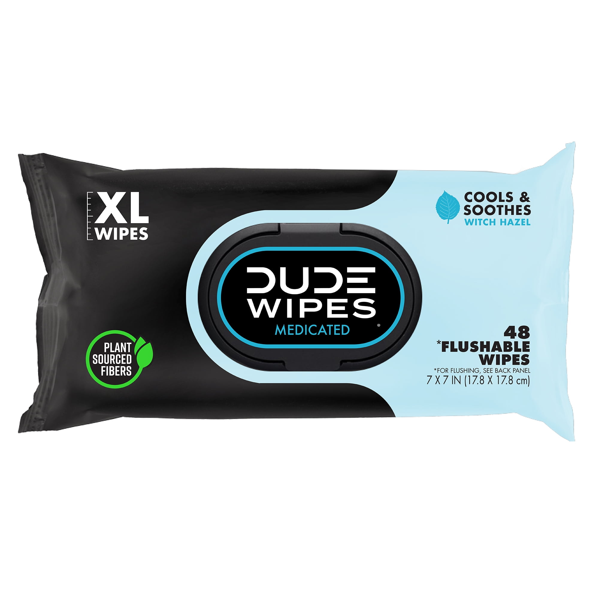 Dude  Flushable Unscented XL Hemorrhoid Relief Wet Wipes 48 Ct