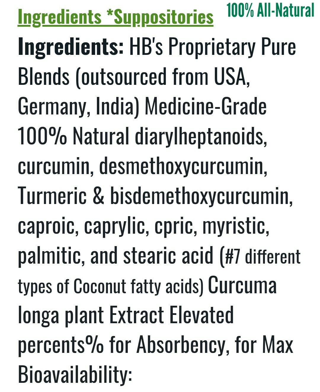 HEALING BOTTOMS FISSURE MEDICINE TURMERIC SUPPOSITORY FOR HEMORRHOIDS