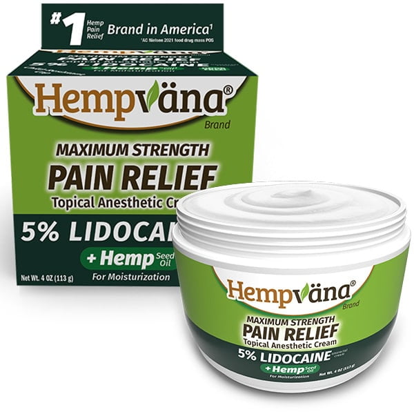 HEMPVANA LIDOCAINE 5% ANORECTAL RELIEF CREAM WITH HEMP SEED OIL 4OZ JAR