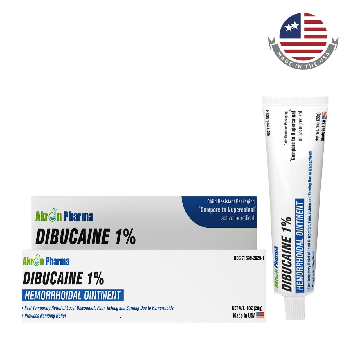 AKRON PHARMA DIBUCAINE 1% OINTMENT 1 OZ 28 GM HEMORRHOIDAL OINTMENT