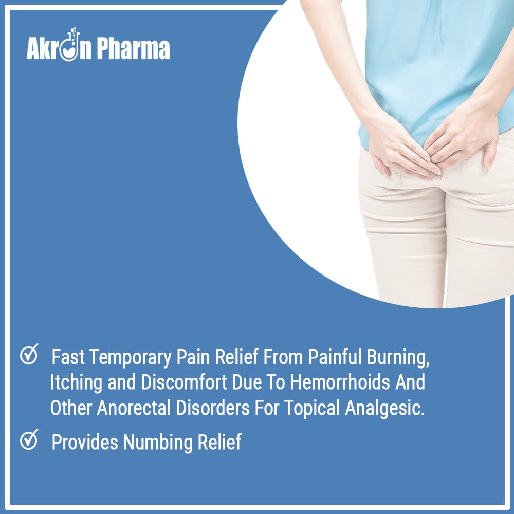 AKRON PHARMA DIBUCAINE 1% OINTMENT 1 OZ 28 GM HEMORRHOIDAL OINTMENT