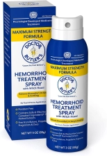 Doctor Butler's Hemorrhoid Spray Witch Hazel Aloe Vera Pain Relief 3oz