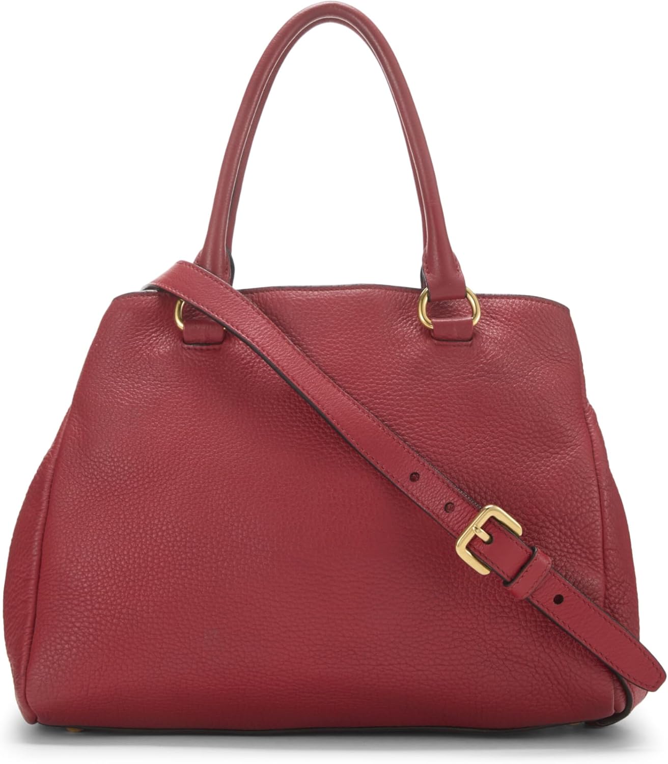 Prada Pre-Loved Red Vitello Daino Convertible Tote Small, Red