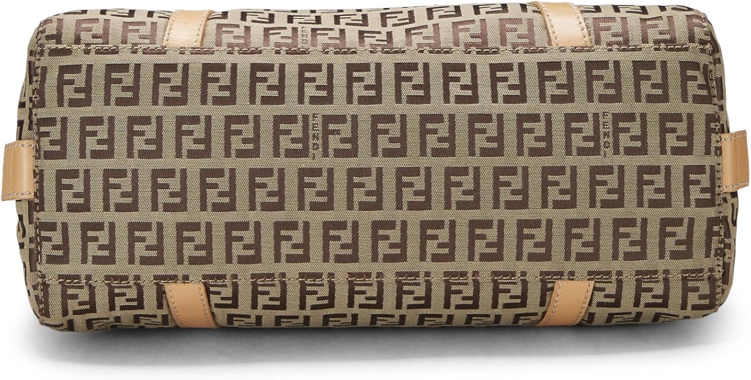 FENDI Pre-Loved Beige Zucchino Canvas Handbag, Beige