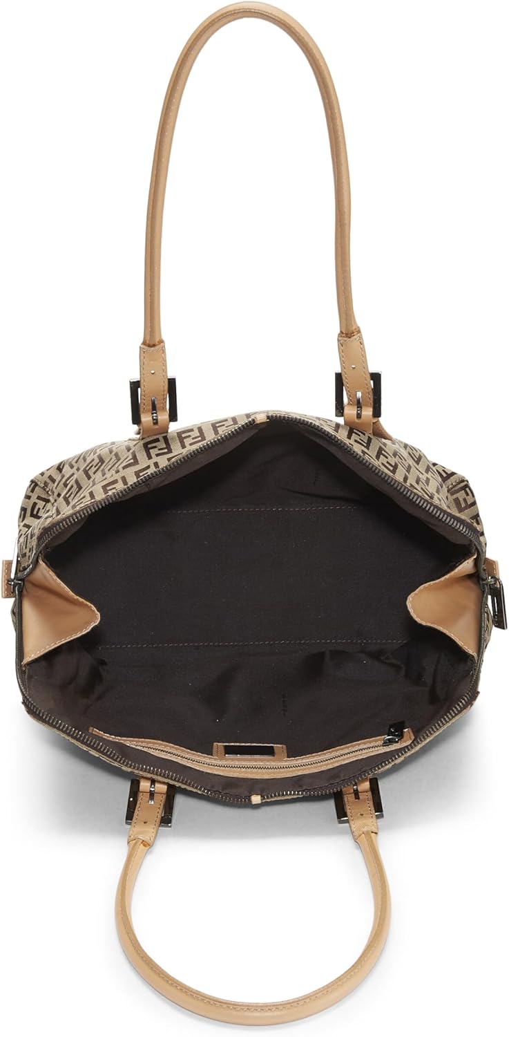FENDI Pre-Loved Beige Zucchino Canvas Handbag, Beige