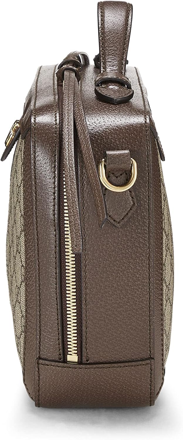 Gucci Pre-Loved Original GG Supreme Canvas Web Ophidia Shoulder Bag Medium, Brown
