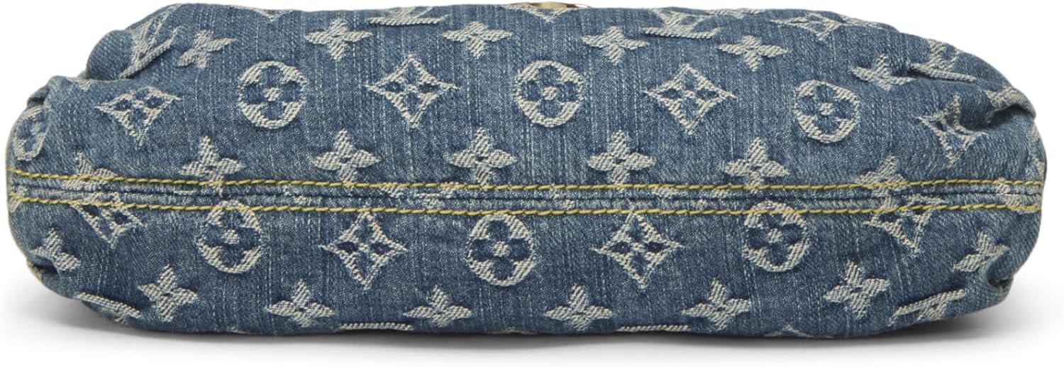 Louis Vuitton Pre-Loved Blue Monogram Denim Pleaty Mini, Blue