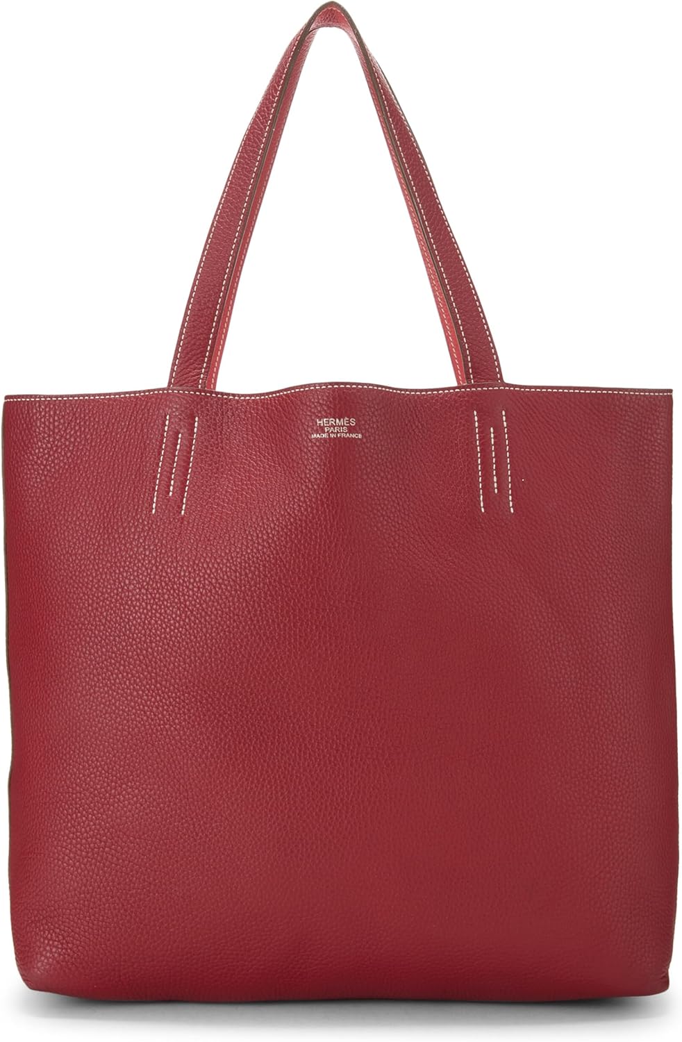 Hermes Hermès, Pre-Loved Rouge H & Rouge Piment Clemence Double Sens 36, Rouge Garance