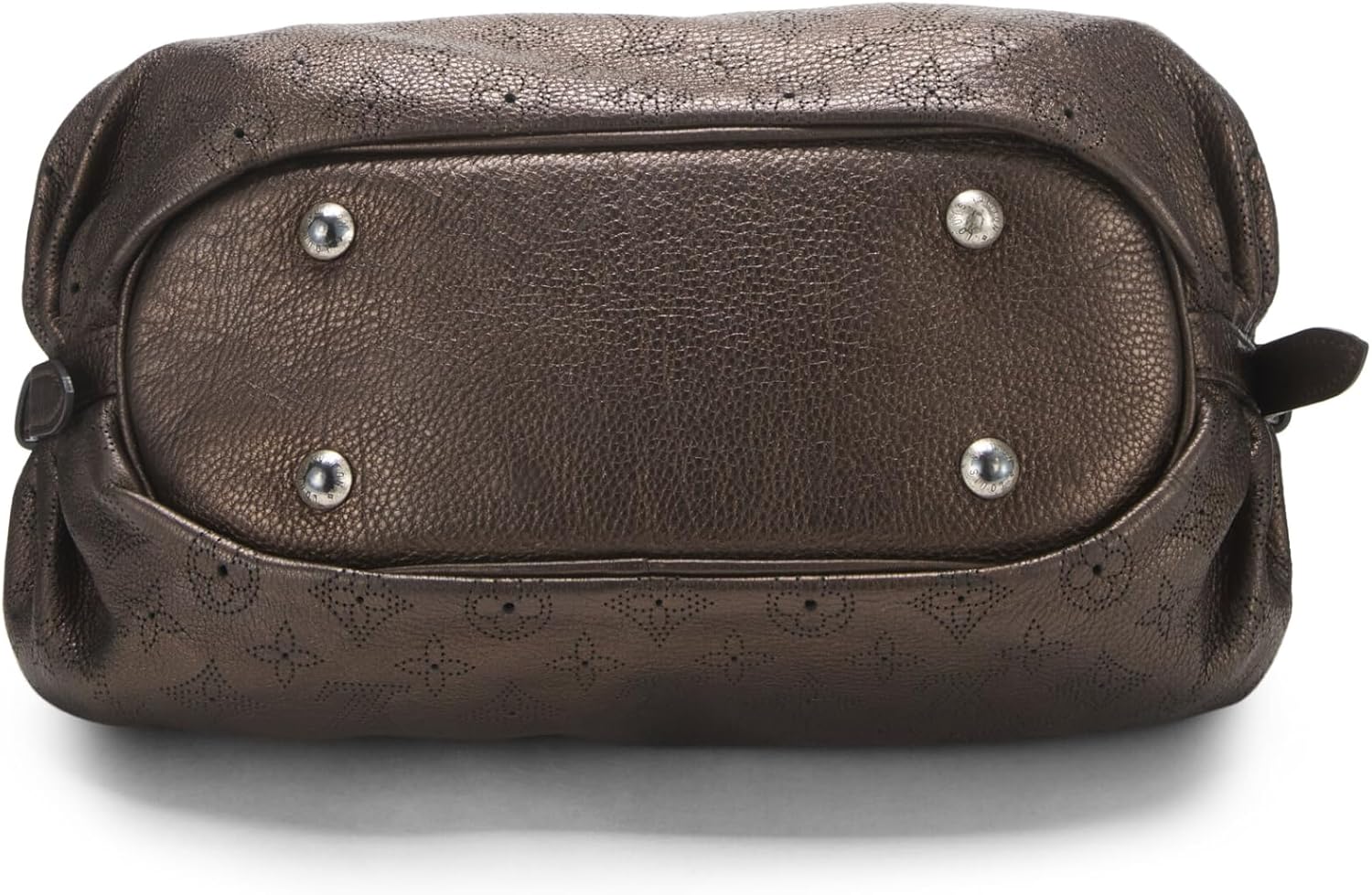 Louis Vuitton, Pre-Loved Bronze Monogram Leather Mahina Extra Small, Brown Roll over image to zoom in Louis Vuitton Pre-Loved Bronze Monogram Leather Mahina Extra Small, Brown