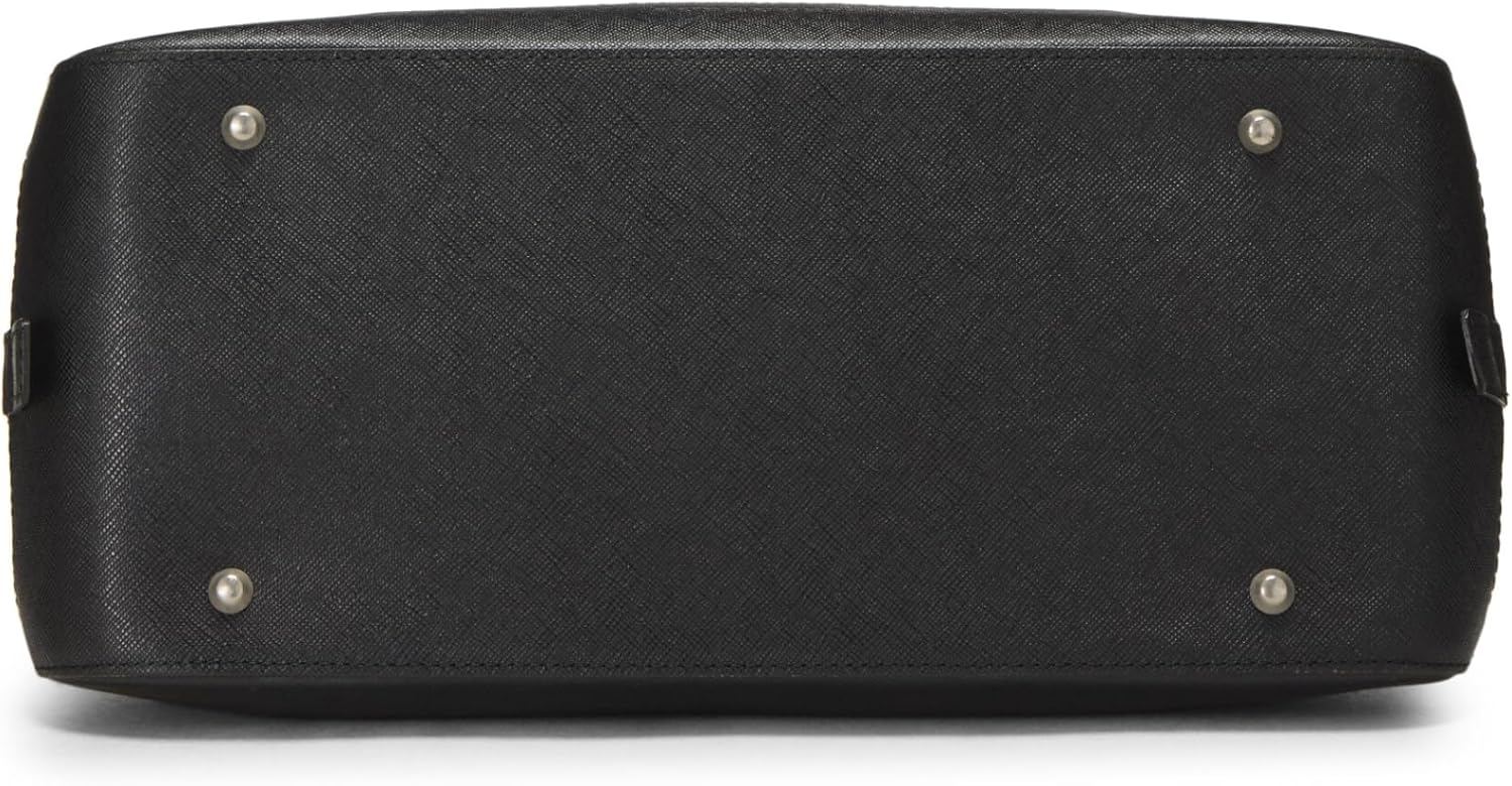 BURBERRY Pre-Loved Black Jacquard Check Bowler Handbag Medium, Black