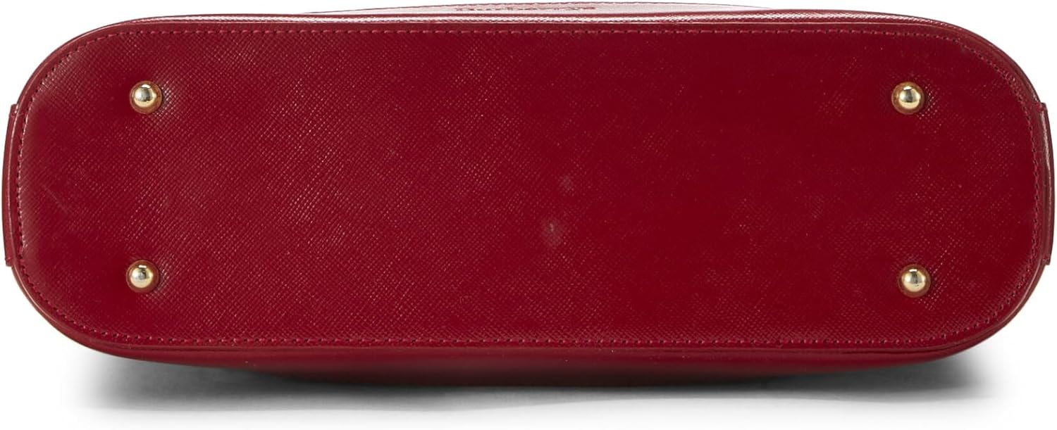 BURBERRY Pre-Loved Red Haymarket Canvas Shoulder Bag Small, Red