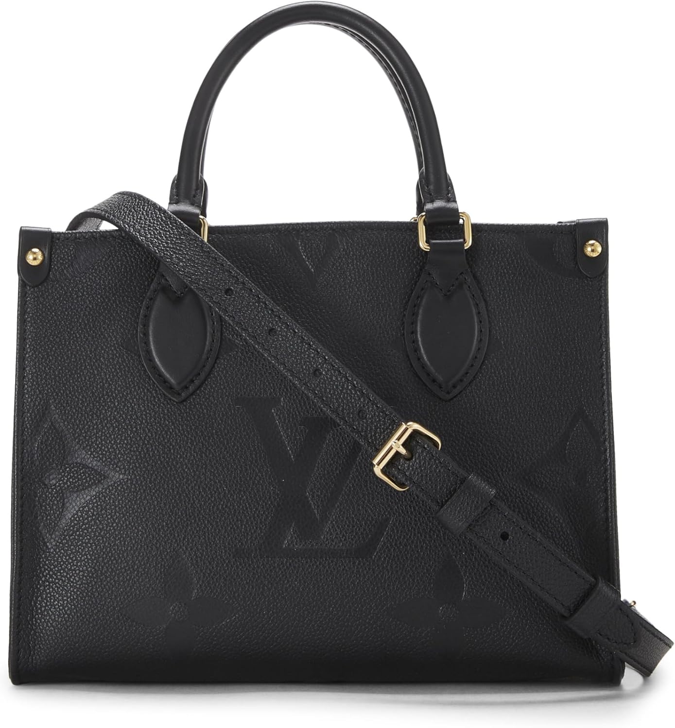 Louis Vuitton Pre-Loved Black Giant Monogram Empreinte On The Go PM, Black