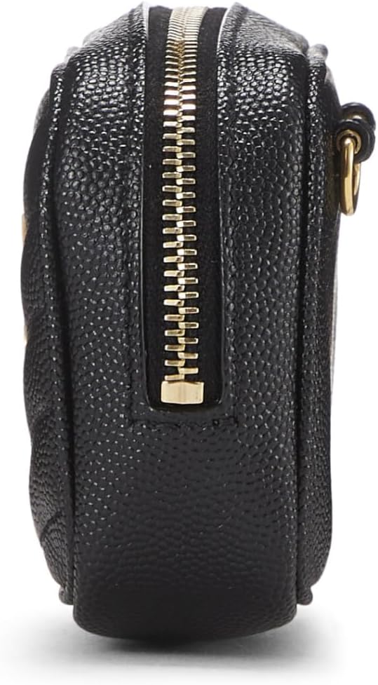 YVES SAINT LAURENT PRE-LOVED BLACK GRAINY LEATHER LOU CAMERA BAG MINI, BLACK