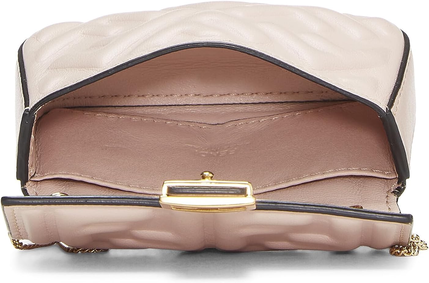 FENDI Pre-Loved Pink Embroidered Convertible Baguette Bag Charm Nano, Pink