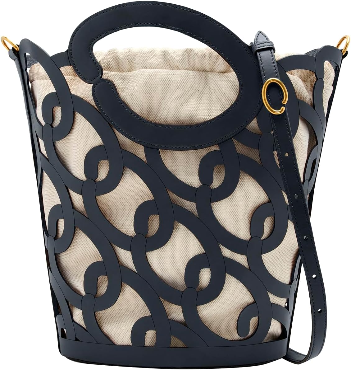 Oscar de la Renta Oscar Chain-Link Leather Tote