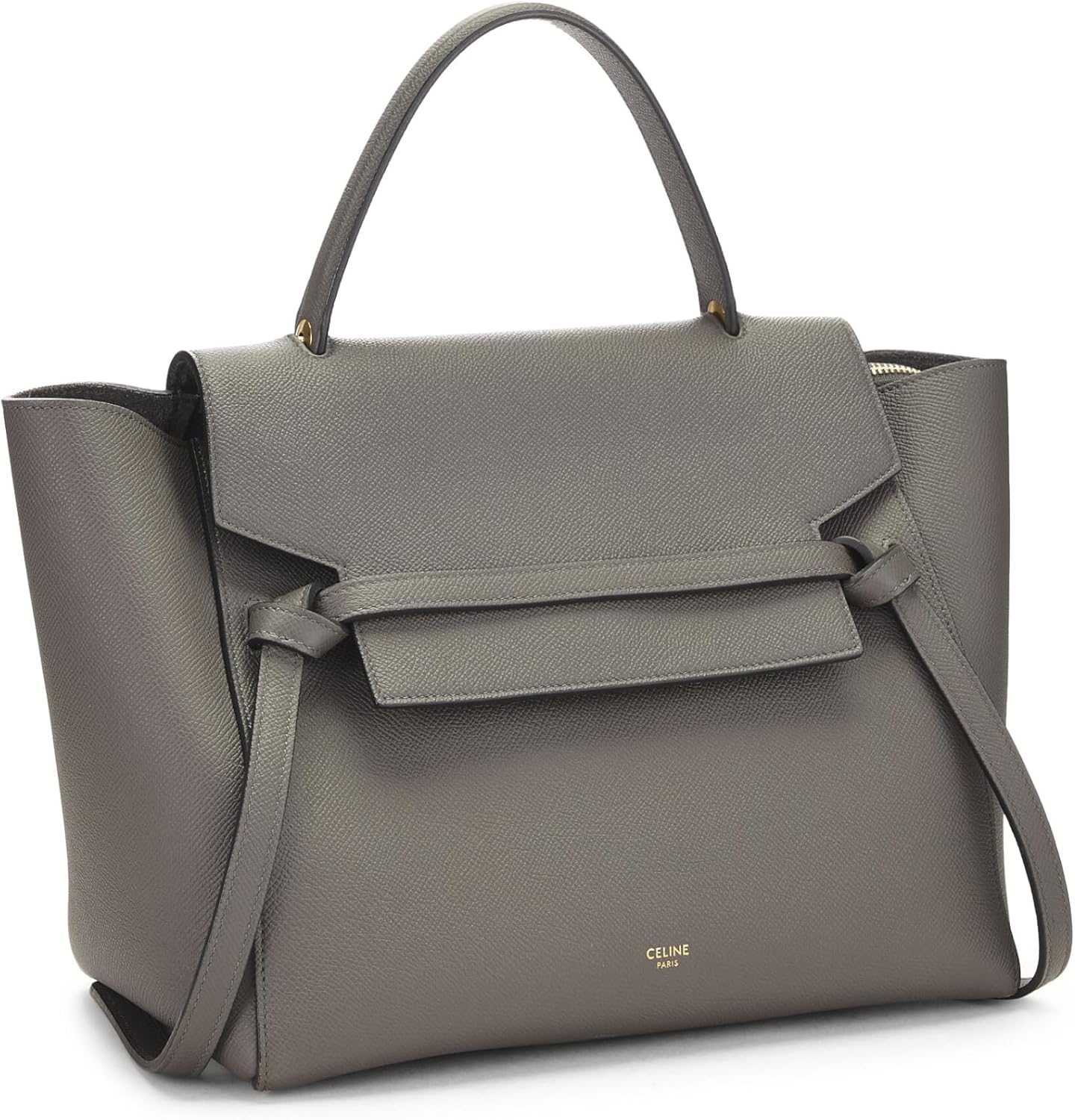 Céline, Pre-Loved Grey Grained Calfskin Belt Bag Mini, Grey Roll over image to zoom in Celine Céline, Pre-Loved Grey Grained Calfskin Belt Bag Mini, Grey