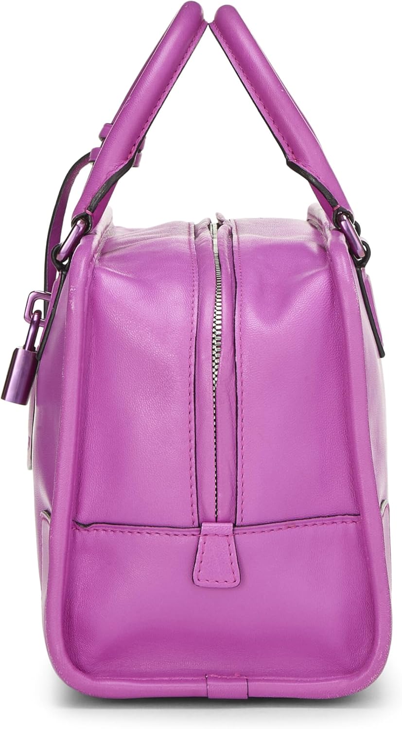 Loewe, Pre-Loved Purple Leather Amazona 28, Purple Roll over image to zoom in LOEWE Pre-Loved Purple Leather Amazona 28, Purple